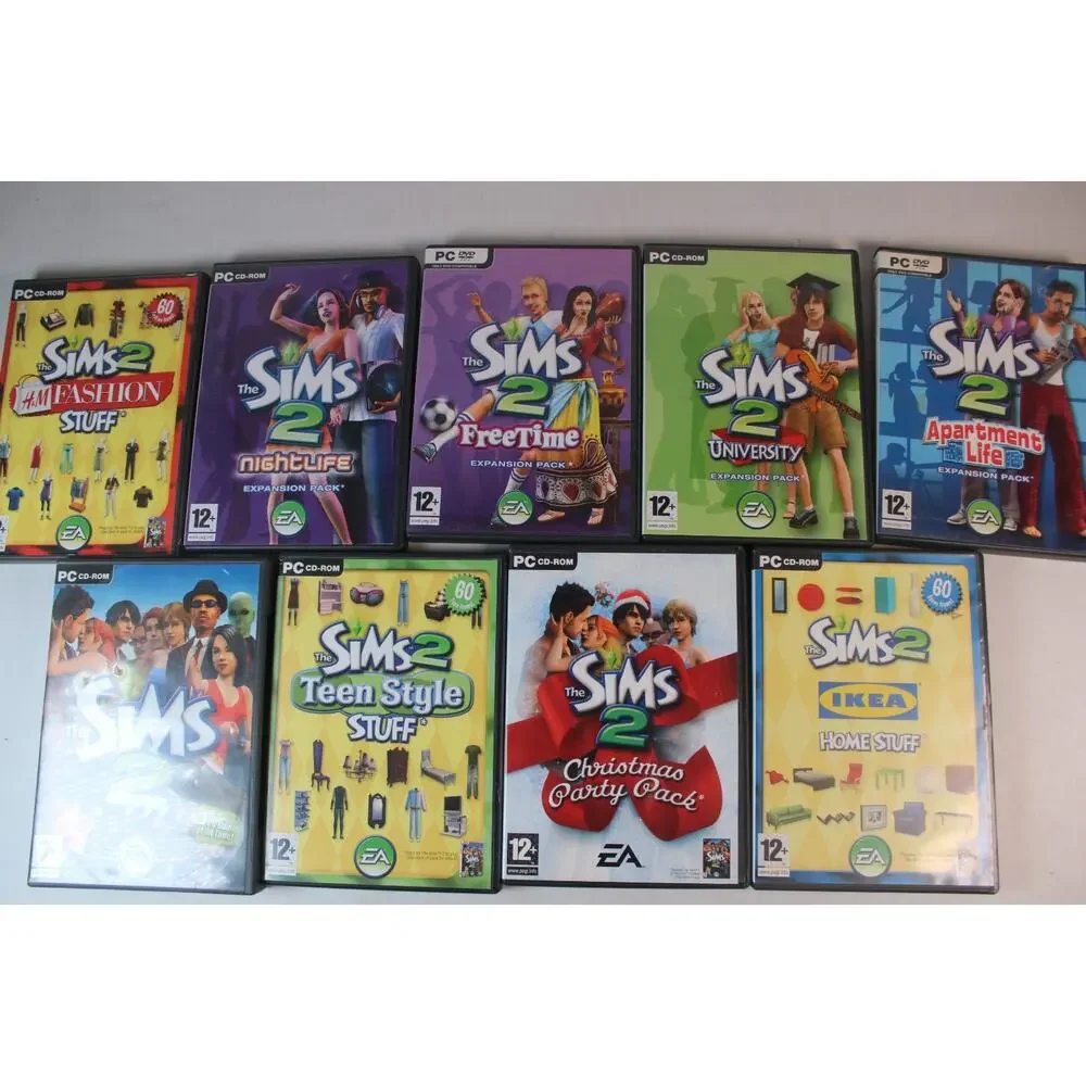 The Sims 2 PC Bundle (Lot Of 9) Expansion Packs games